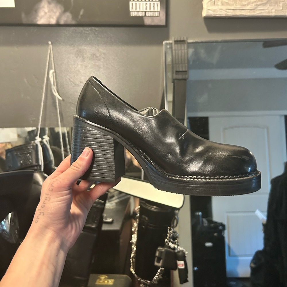 Vintage Black Women's Platform Loafers